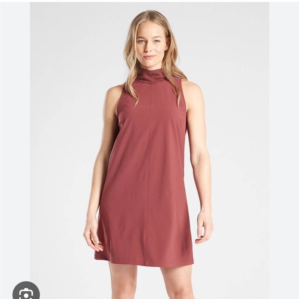 Athleta Initiative Dress, like new, modern, size XS, dark plum color - Picture 16 of 16